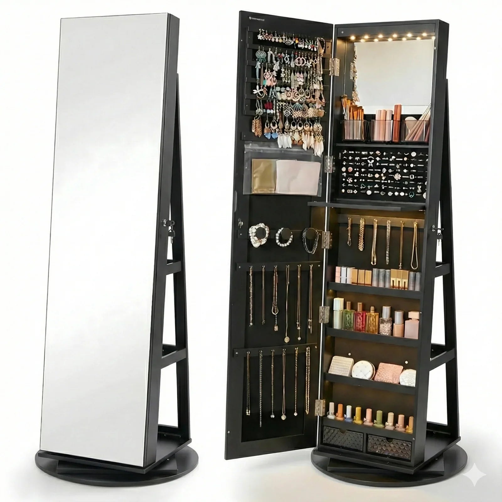 Espelho Porta Jóias Giratório - 🔥Ultimas Unidades em Estoque🔥